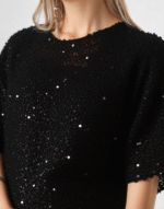 tshirt court à sequins