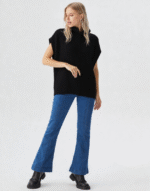 pull col roulé sans manches