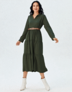 robe longue velours côtelé