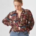 blouse imprimés prune