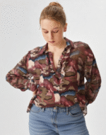 blouse imprimés prune