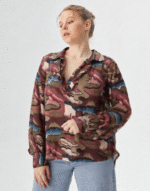 blouse imprimés prune
