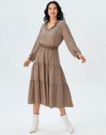 robe longue velours côtelé