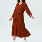 robe longue velours côtelé