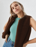 veste fausses fourrure sans manches