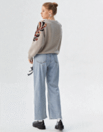 pull taupe et sequins