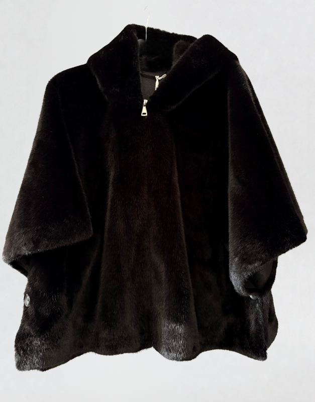 cape giovanni fausse fourrure