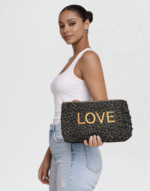 pochette love léopard