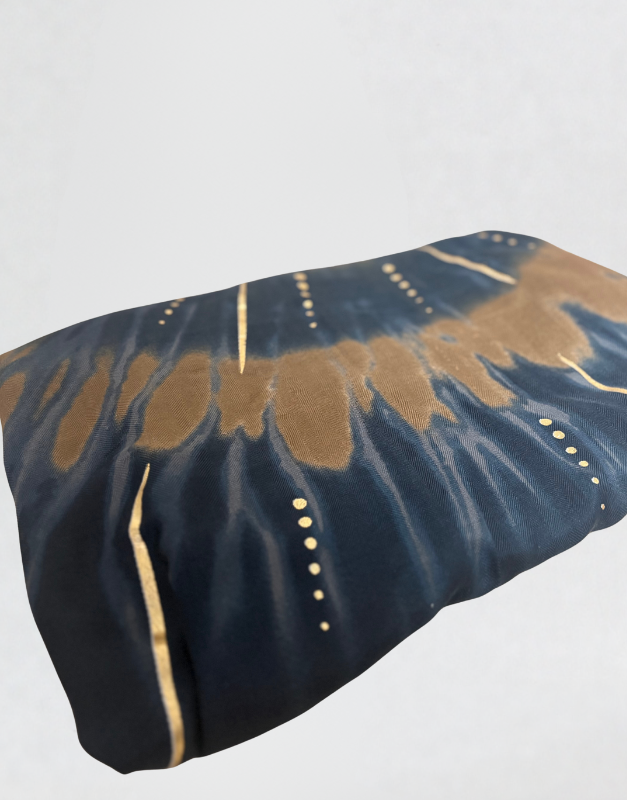 foulard bleu marine camel