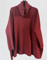 pull col roulé franges