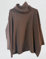 pull col roulé franges