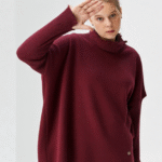 pull col roulé franges