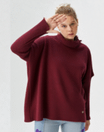 pull col roulé franges