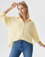 chemise jaune rayures