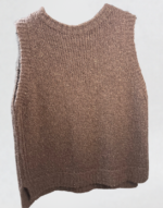 pull sans manches lurex doré