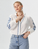 chemise manches longues broderies