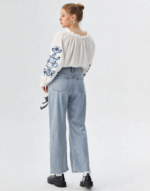 chemise manches longues broderies