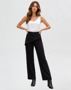 pantalon noir asymétrique