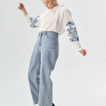 chemise manches longues broderies