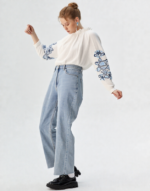 chemise manches longues broderies