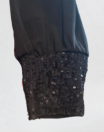 robe longue noir évasée